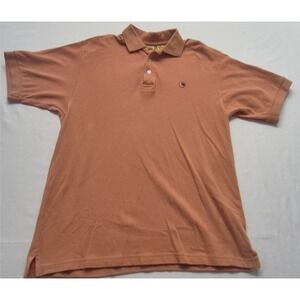 Duck Head Men's Peach Polo Shirt Medium pullover embroidered logo 100% cotton